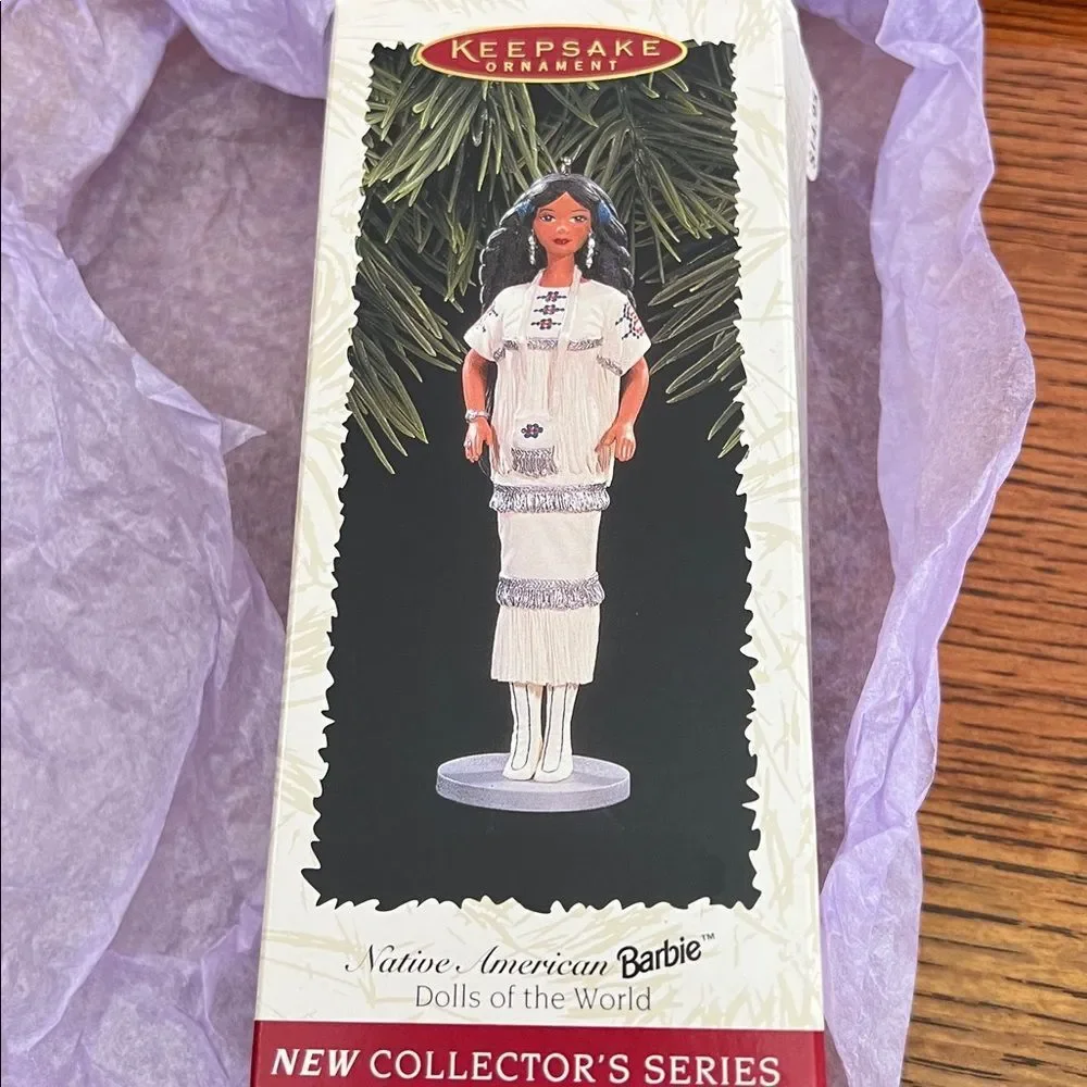 1996 Hallmark Keepsake Ornament - Native American Barbie - Dolls of the World